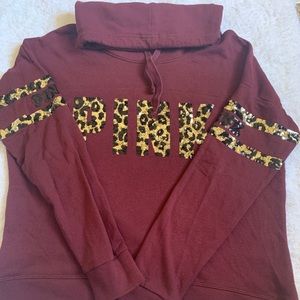 PINK cowl neck pullover